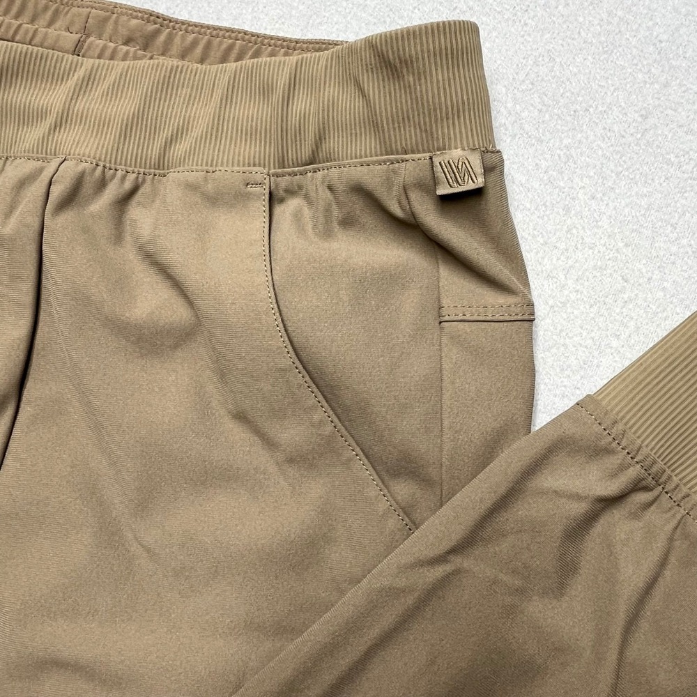 VRST Mens Performance Joggers Khaki Tan Stretch Active Pants Large